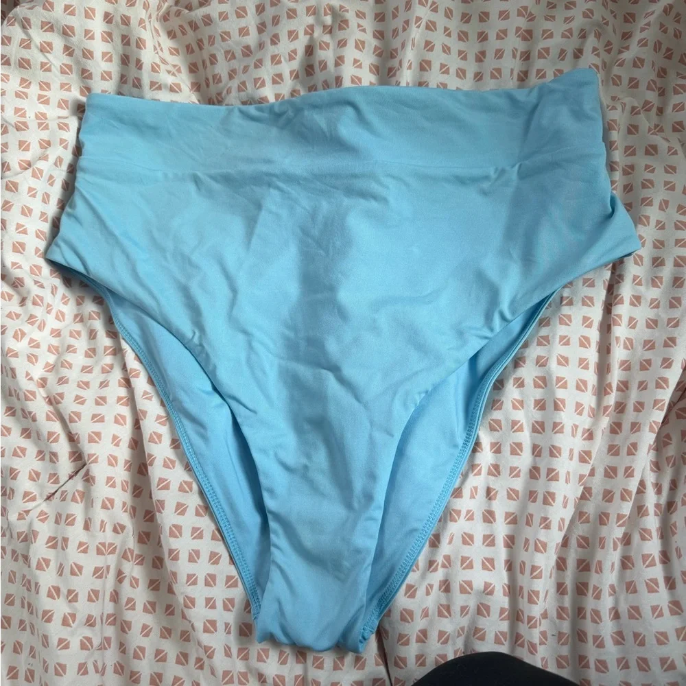 Monday Swimwear Light Blue High-Waist Bikini bottoms